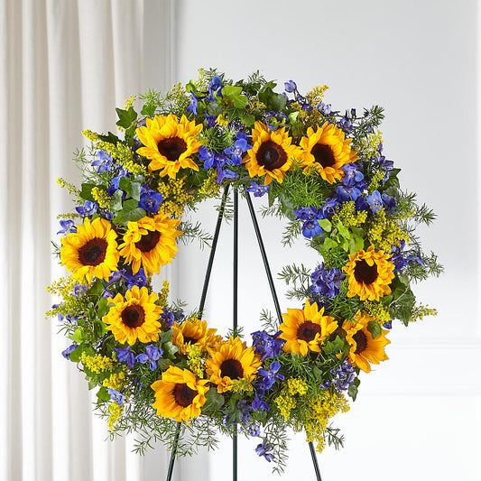 Bright Rays Wreath – AMELIA'S FLOWERS, Naples FL
