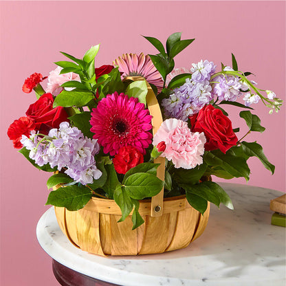 Pink Picnic Basket – AMELIA'S FLOWERS, Naples FL