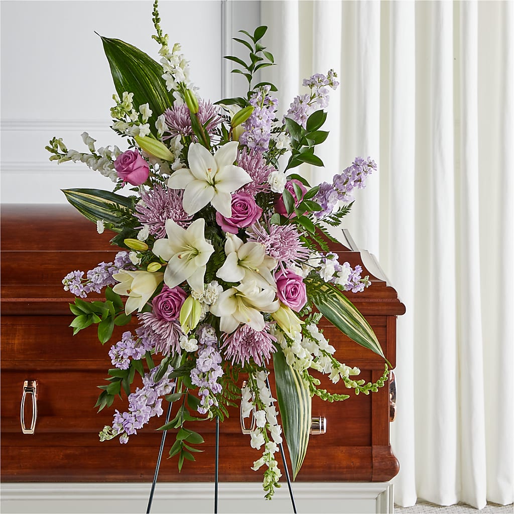 Grateful Hearts Standing Spray – AMELIA'S FLOWERS, Naples FL