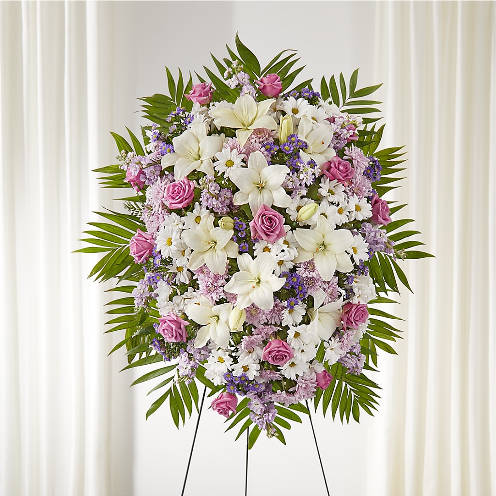 Surrounded by Love Standing Spray – AMELIA'S FLOWERS, Naples FL