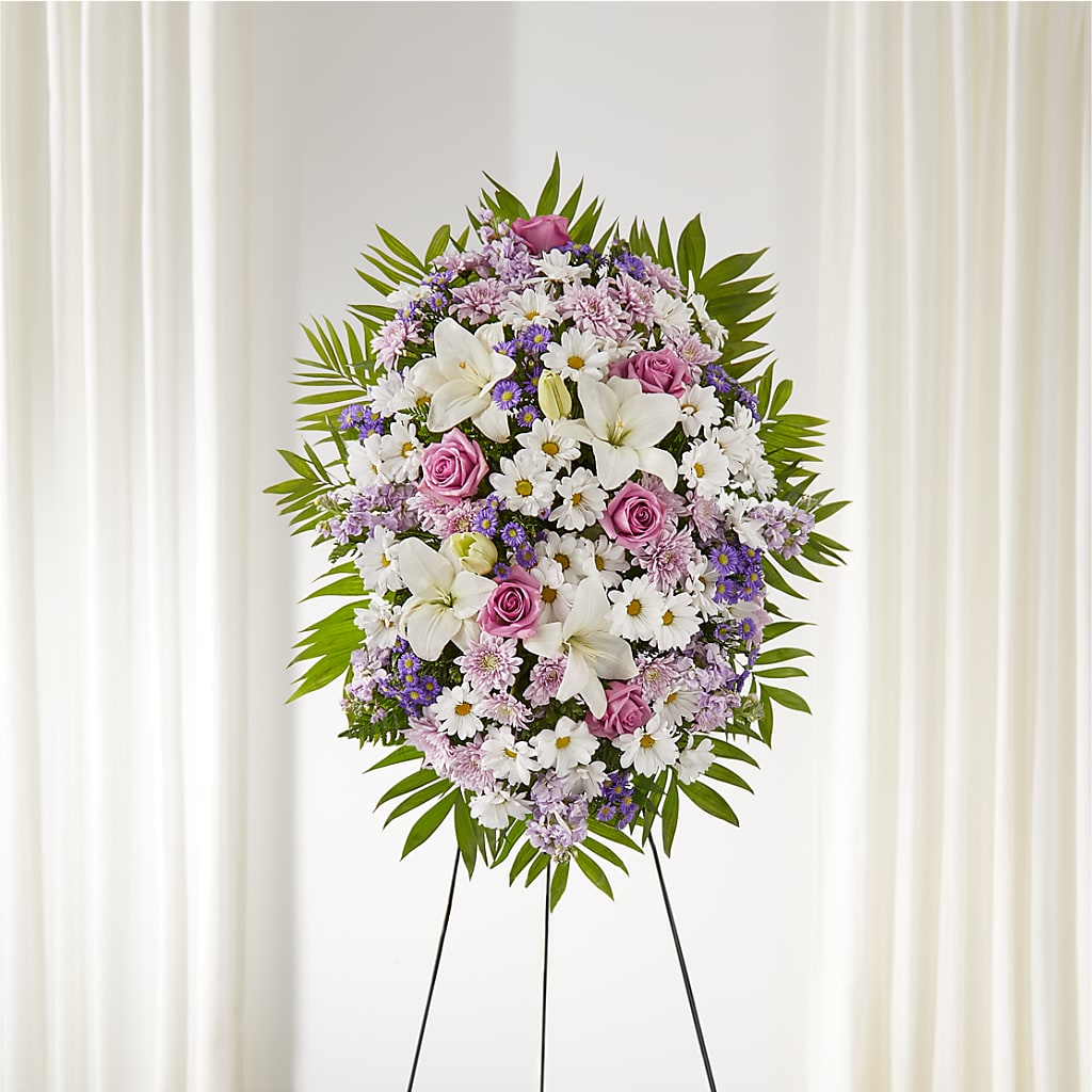 Surrounded by Love Standing Spray – AMELIA'S FLOWERS, Naples FL