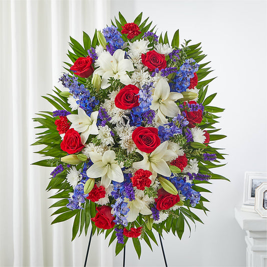 Cherished Service Standing Spray – AMELIA'S FLOWERS, Naples FL