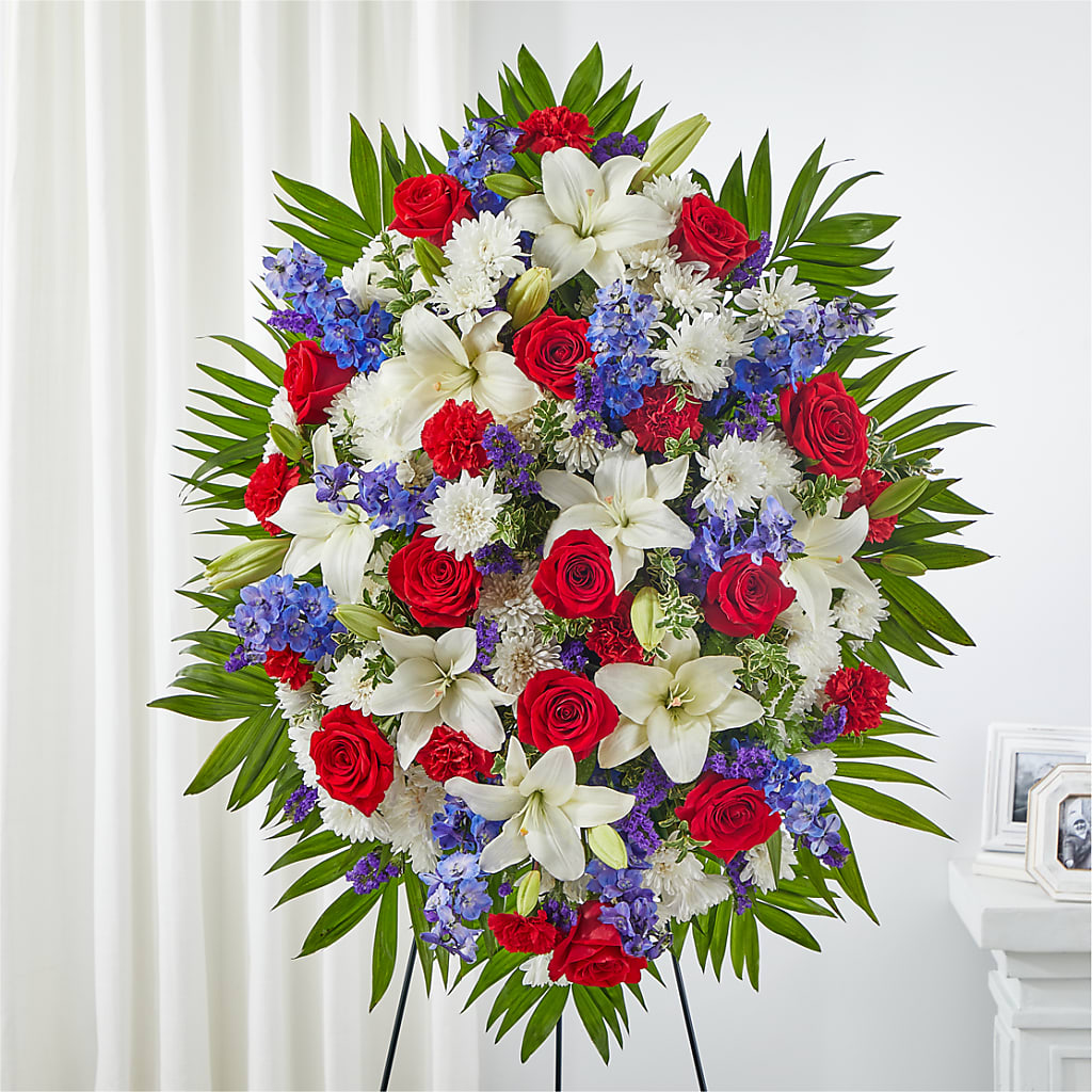 Cherished Service Standing Spray – AMELIA'S FLOWERS, Naples FL