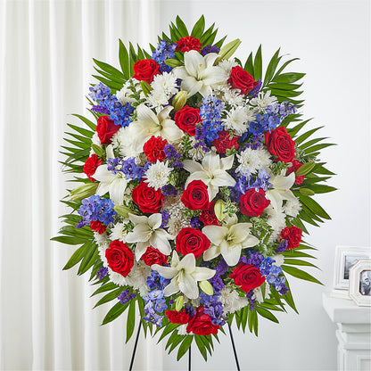 Cherished Service Standing Spray – AMELIA'S FLOWERS, Naples FL