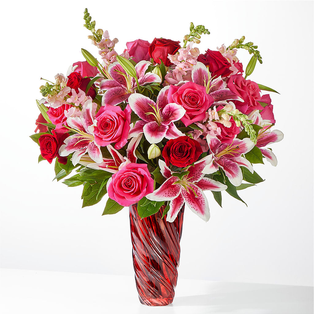Always You Bouquet with Luxe Swirl Vase – AMELIA'S FLOWERS, Naples FL