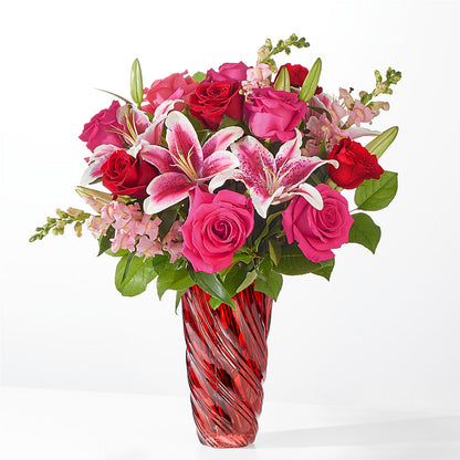 Always You Bouquet with Luxe Swirl Vase – AMELIA'S FLOWERS, Naples FL
