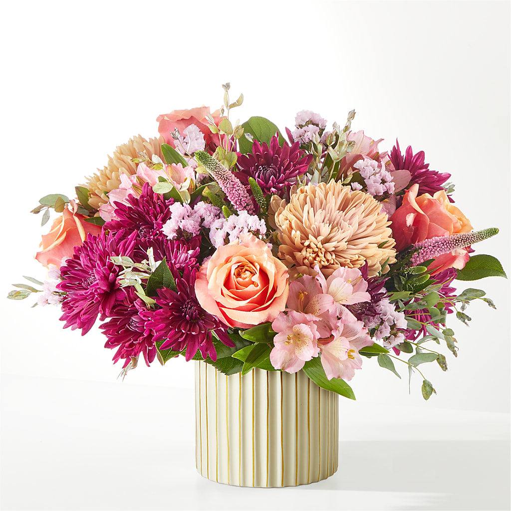 Berry Cobbler Bouquet with Ivory Vase – AMELIA'S FLOWERS, Naples FL