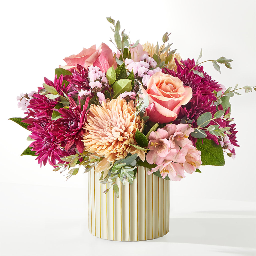 Berry Cobbler Bouquet with Ivory Vase – AMELIA'S FLOWERS, Naples FL