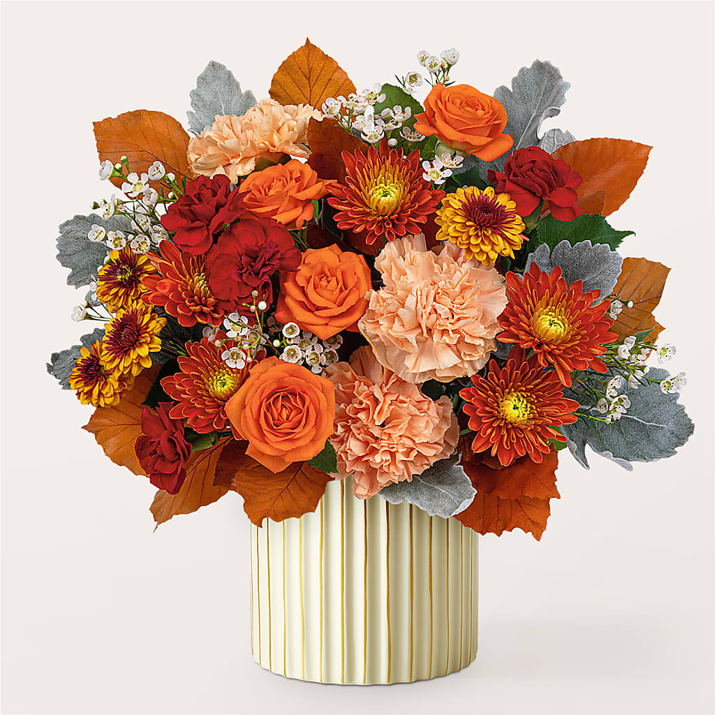 Merlot Bouquet with Ivory Vase – AMELIA'S FLOWERS, Naples FL