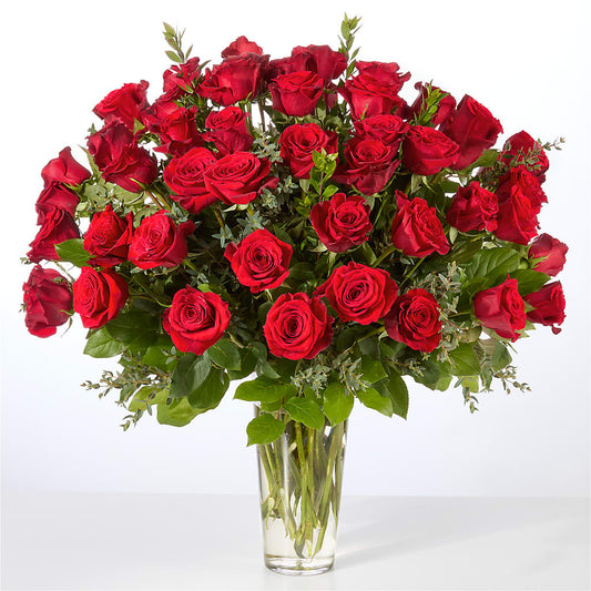 Forever Yours Fifty Stem Red Rose Bouquet – AMELIA'S FLOWERS, Naples FL