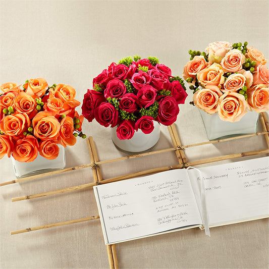 Dawn Rose Centerpiece – AMELIA'S FLOWERS, Naples FL