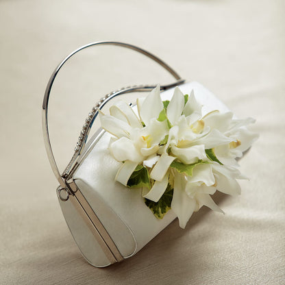 White Purse Decor – AMELIA'S FLOWERS, Naples FL
