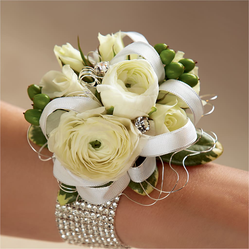 White Wedding Corsage – AMELIA'S FLOWERS, Naples FL